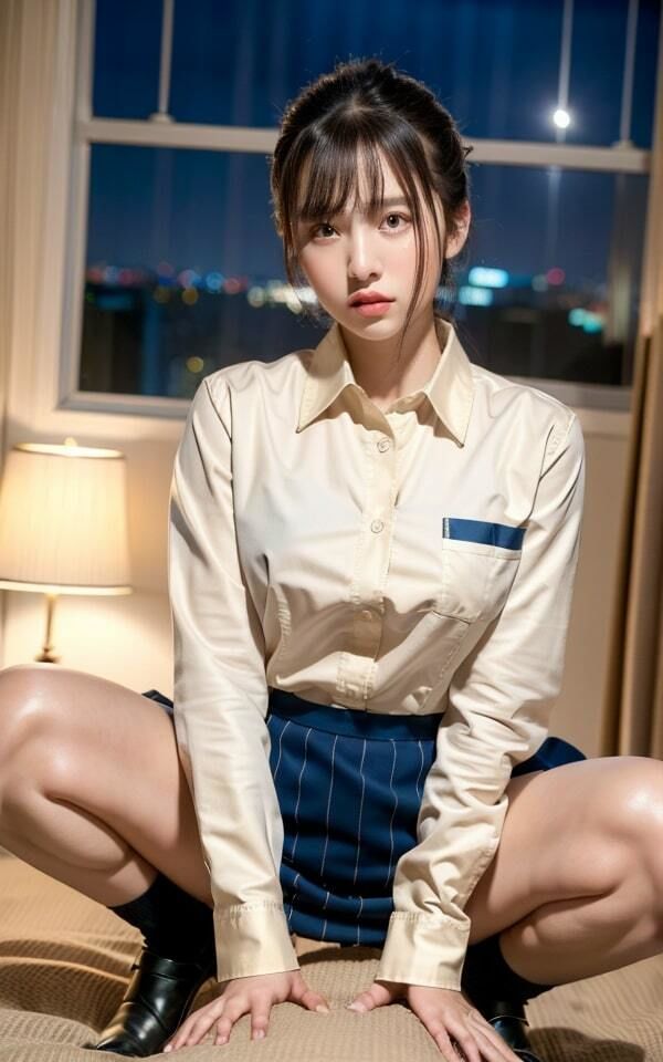 女子校生の騎乗位 初めてのゴム無しSEX