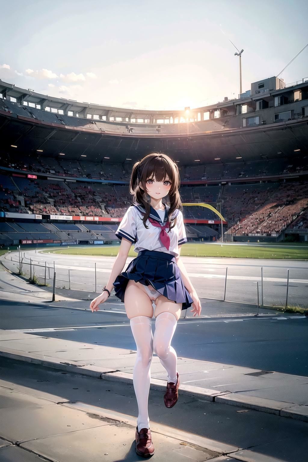 【野外露出】制服姿のエッチな撮影会を開催中？！