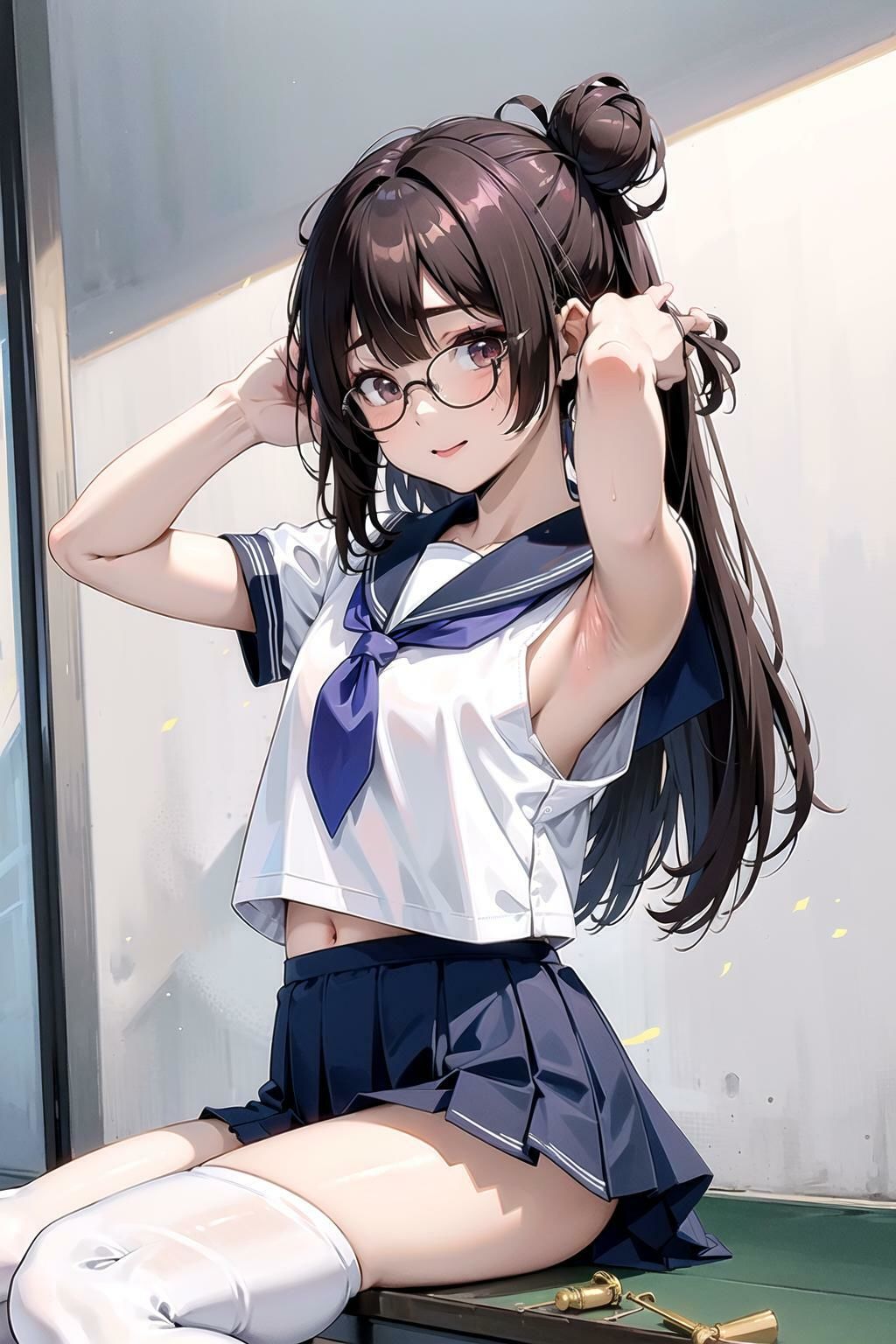 【野外露出】制服姿のエッチな撮影会を開催中？！