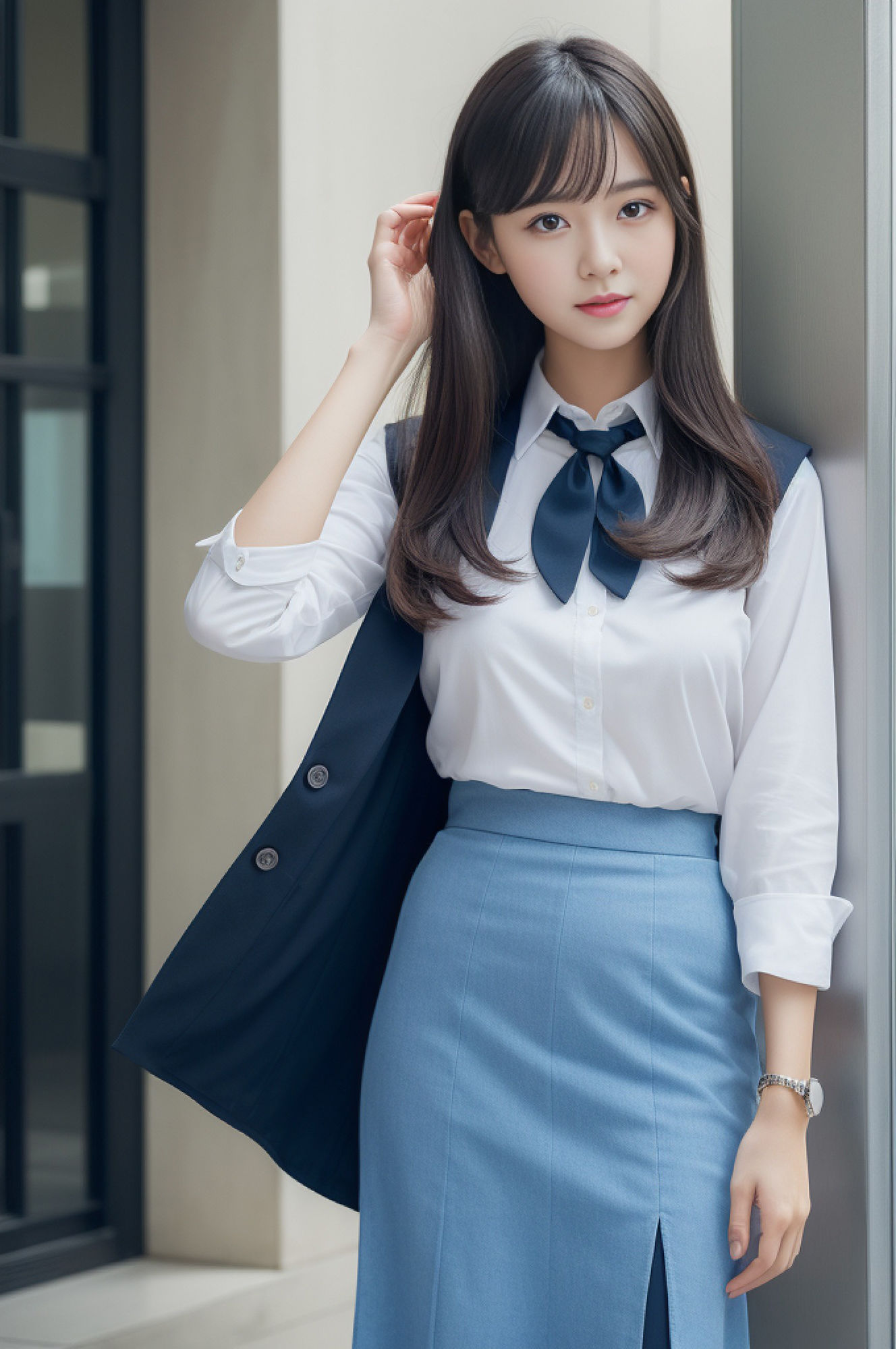 ‐公的機関・オフィス美少女【ヌード写真集】- AI画像