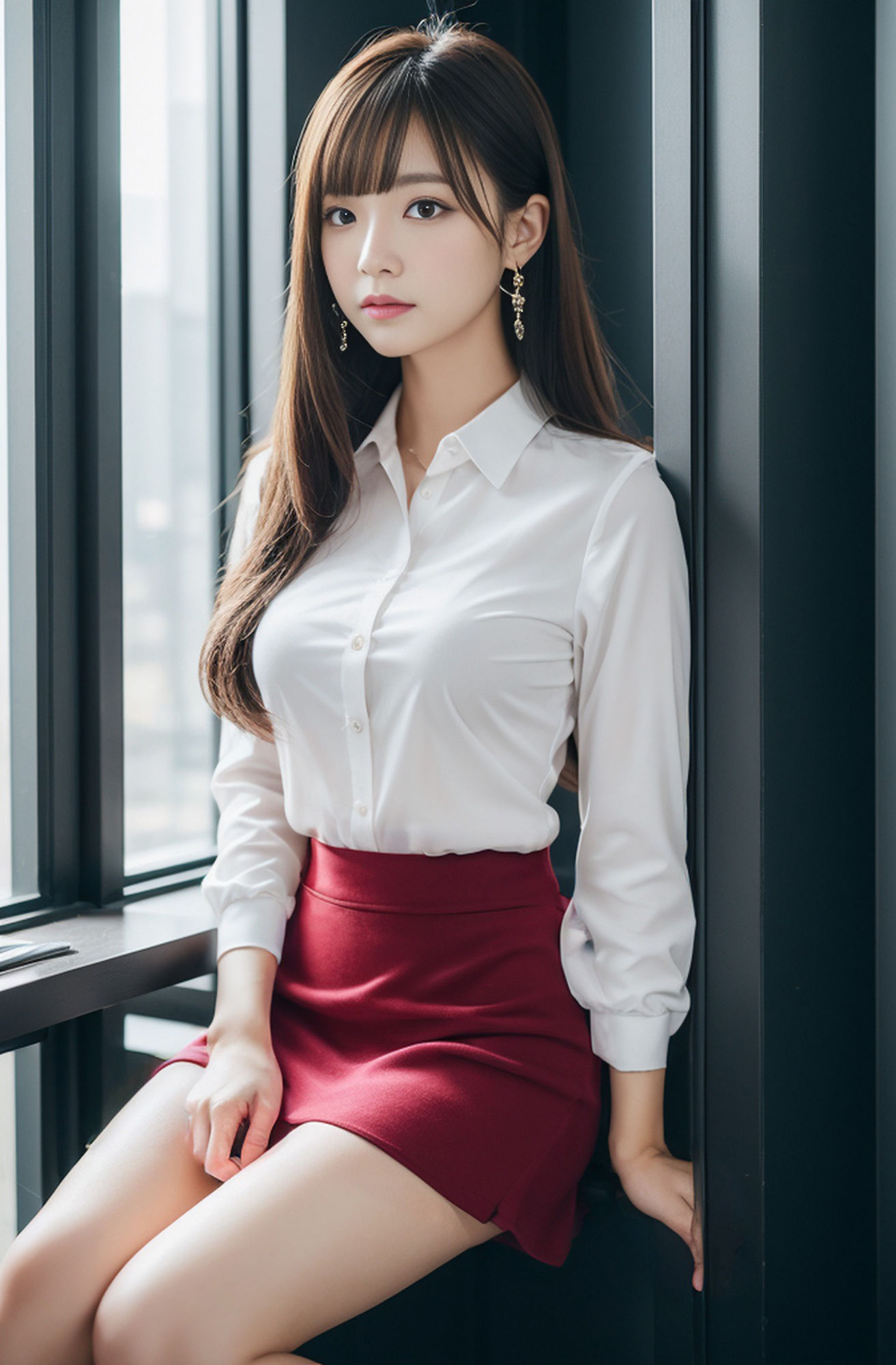 ‐公的機関・オフィス美少女【ヌード写真集】- AI画像