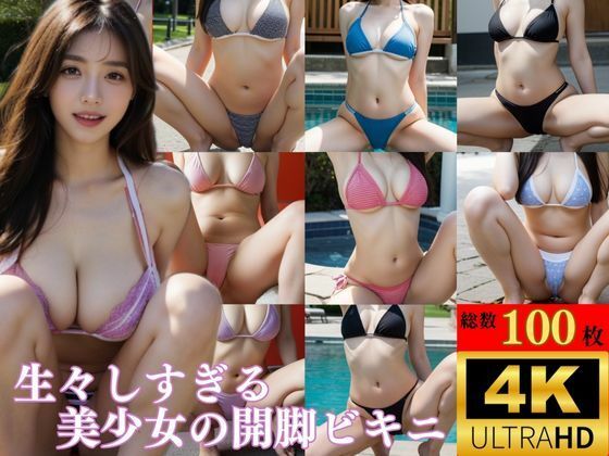【4K高画質】生々しすぎる美少女の開脚ビキニ