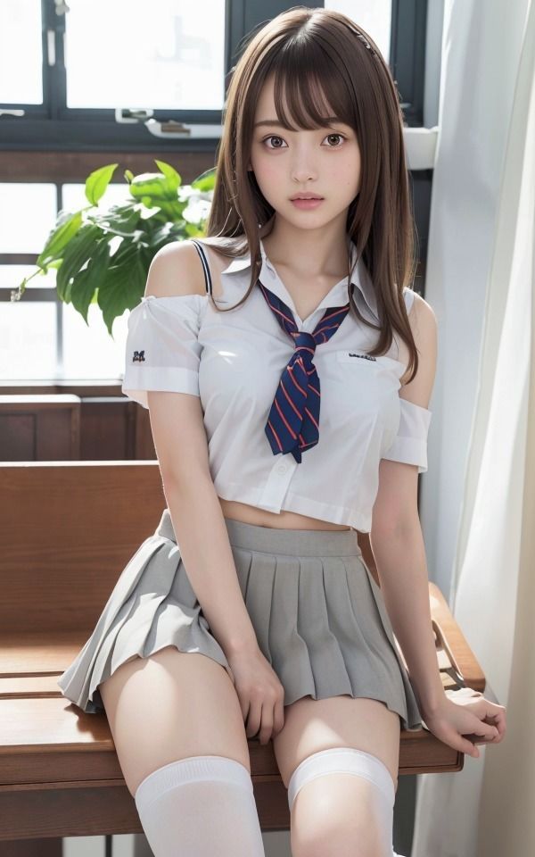 僕の推しはロングヘアーの可愛い制服女子 清純派女子のおっぱいとパンチラ