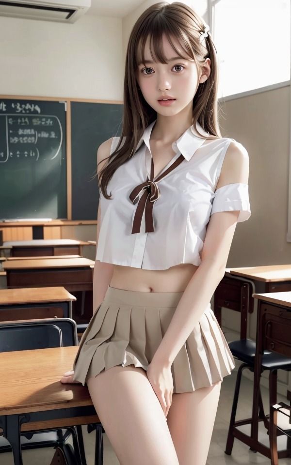 僕の推しはロングヘアーの可愛い制服女子 清純派女子のおっぱいとパンチラ