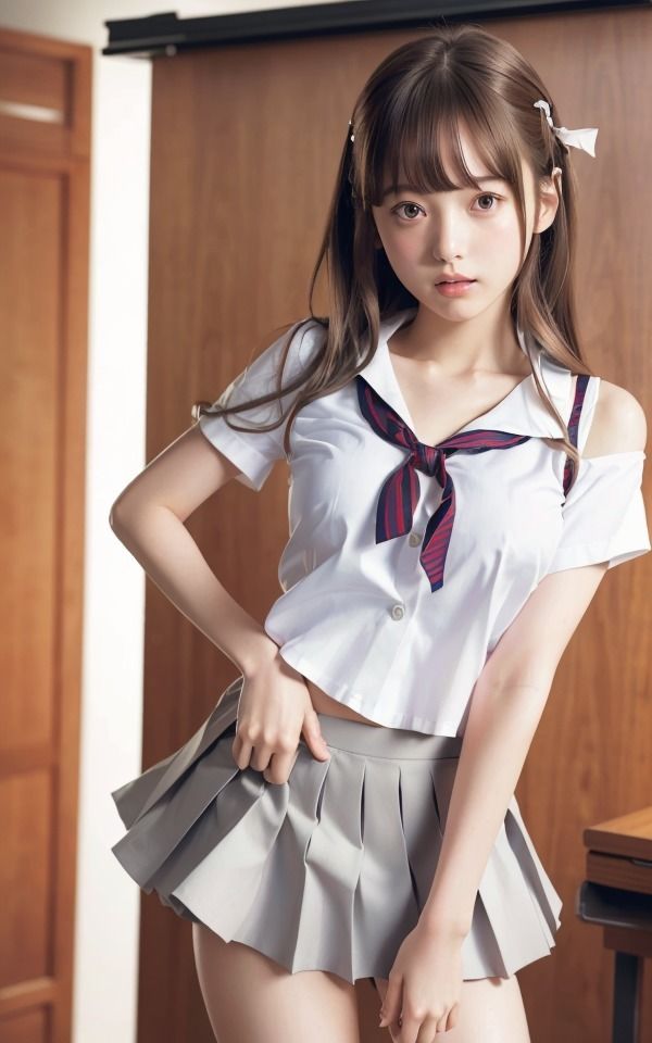 僕の推しはロングヘアーの可愛い制服女子 清純派女子のおっぱいとパンチラ