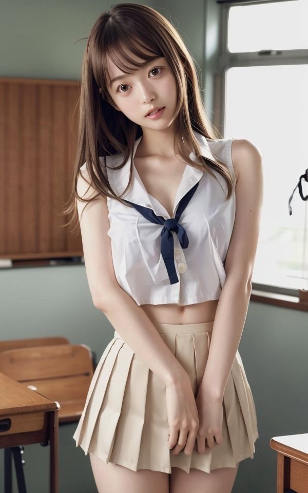 僕の推しはロングヘアーの可愛い制服女子 清純派女子のおっぱいとパンチラ