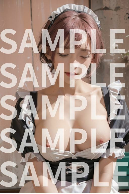 【実写風】見ないで！なに見てんの！ふしだら青赤髪メイドオナニー絶頂中