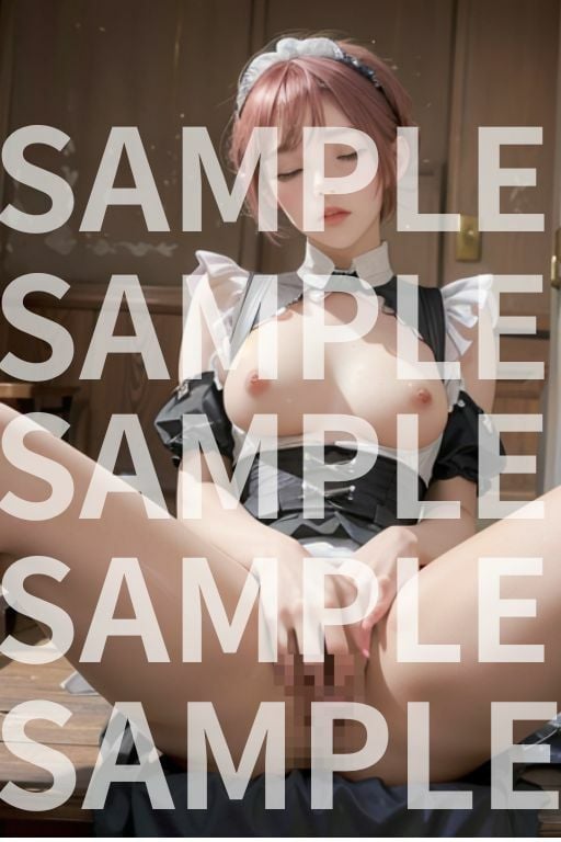 【実写風】見ないで！なに見てんの！ふしだら青赤髪メイドオナニー絶頂中