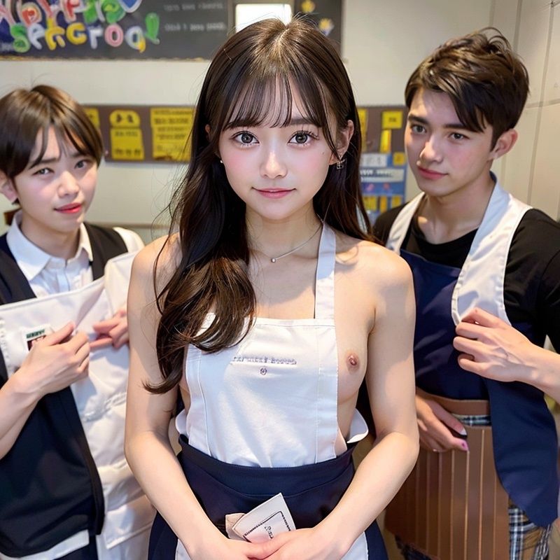 調理実習 裸エプロン編