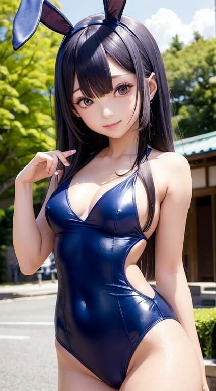 うさ耳競泳水着3【AI生成】