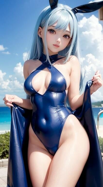 うさ耳競泳水着3【AI生成】