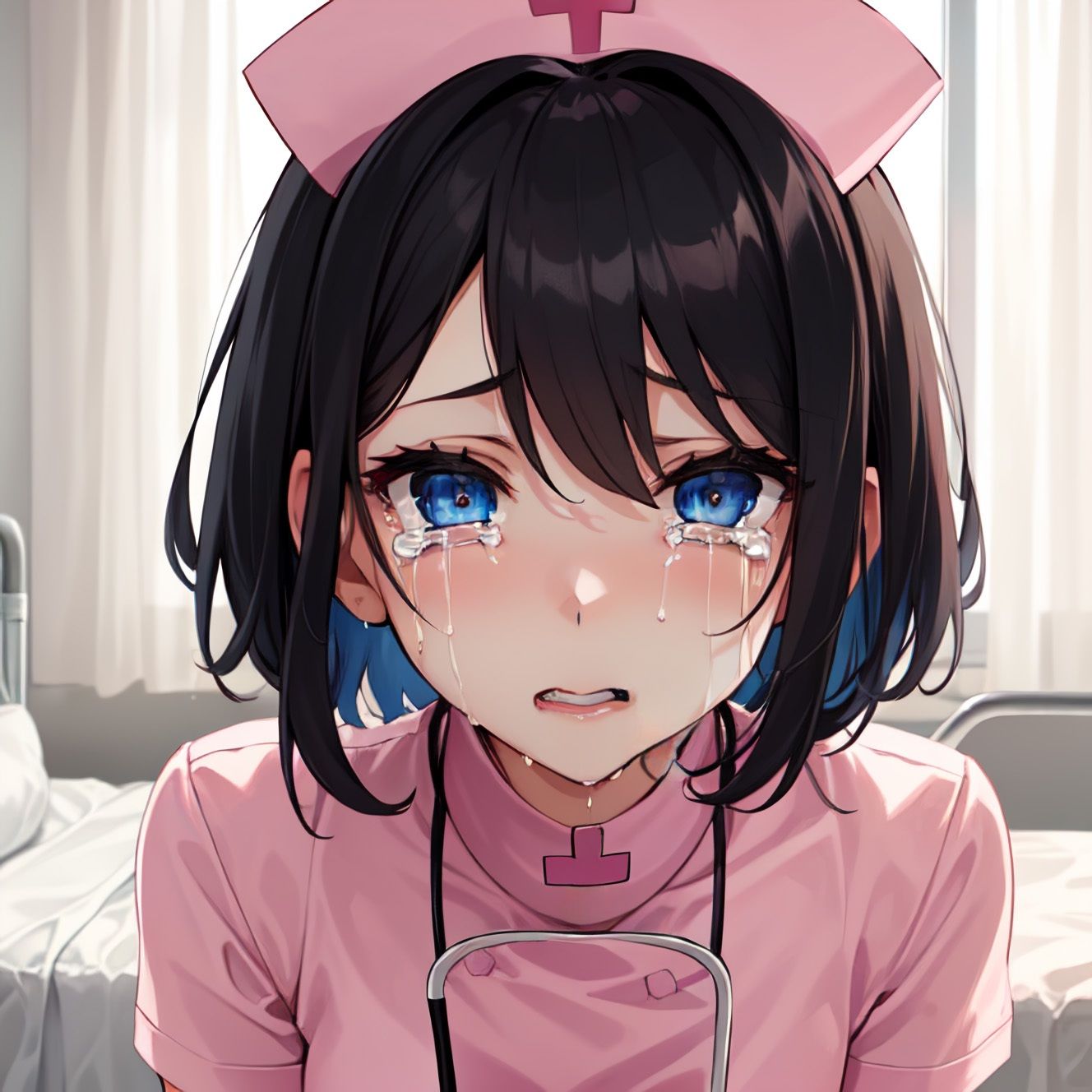 おじさんからのナースコールで…【患者のおじさんに犯られるナースのイラスト集100枚】