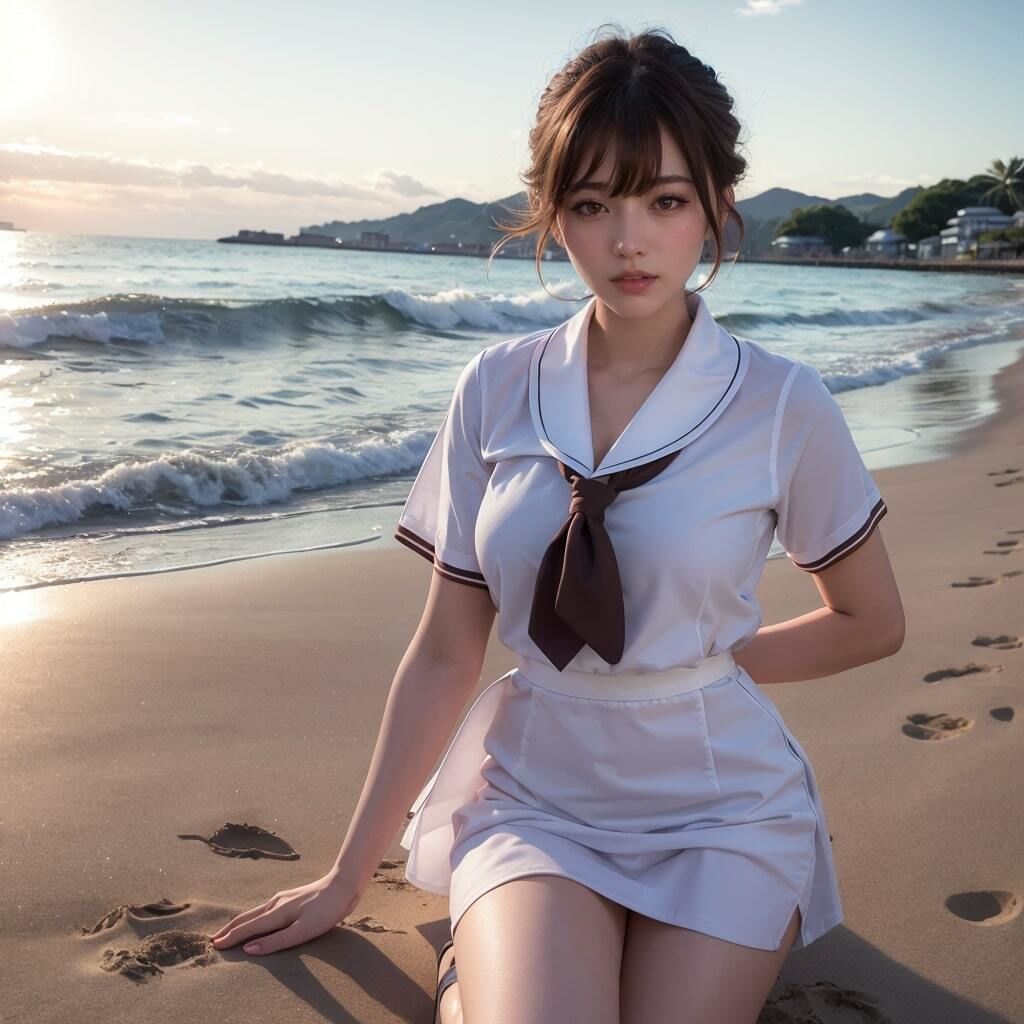 ショートカット美女が下着＆制服＆水着＆バニー姿で魅せる美しいバストラインコレクション