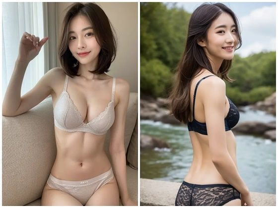 AI写真集グラビア7美人の下着姿300P:官能のシンフォニー下着姿の奇跡