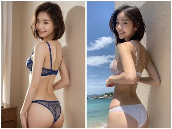 AI写真集グラビア7美人の下着姿300P:官能のシンフォニー下着姿の奇跡