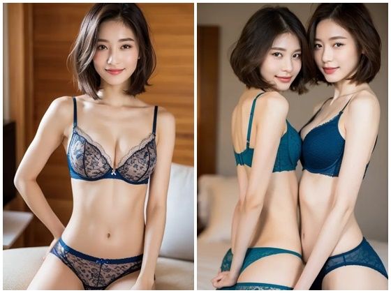 AI写真集グラビア7美人の下着姿300P:官能のシンフォニー下着姿の奇跡