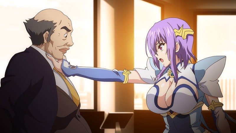 狙われた女神天使エンゼルティアー～守った人間達に裏切られて～「クール女教師・涼音～頬張り睨むコスプレ女神～」