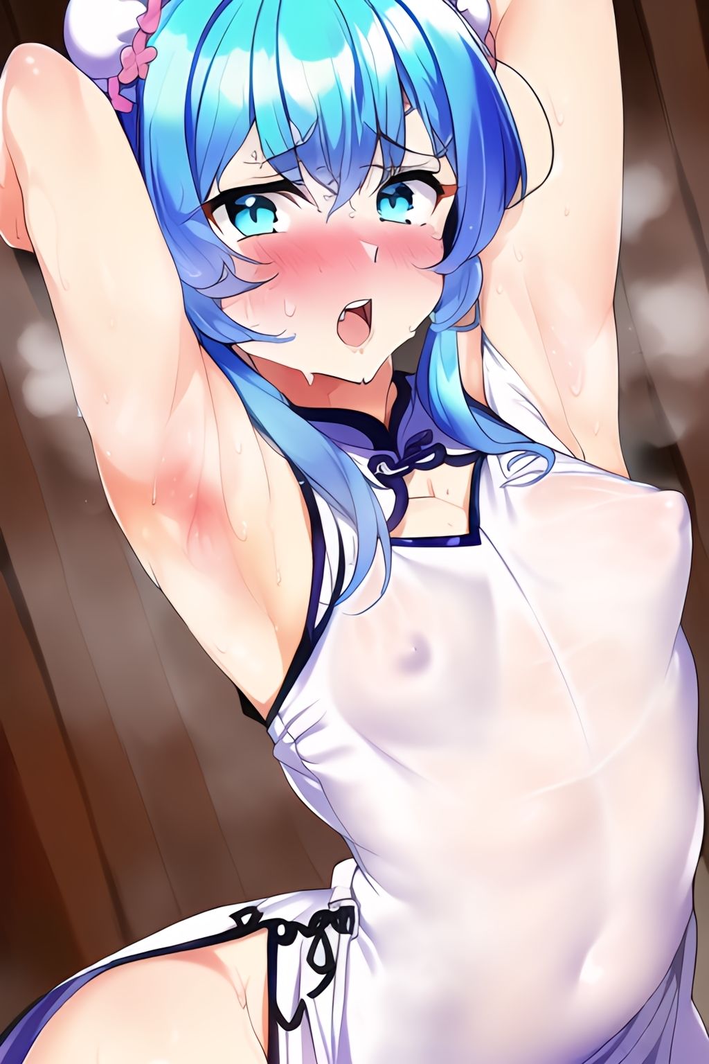 お団子チャイナ！ 脇フェチ青髪ちっぱい貧乳特化！！！詰め合わせ110枚！！