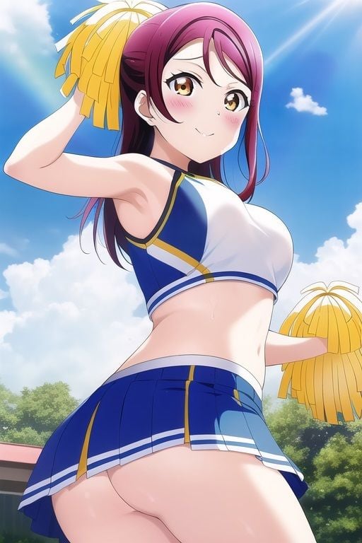 ラ○ライブ!サンシャイン!!CG集 桜〇梨子 (チア) R-18あり