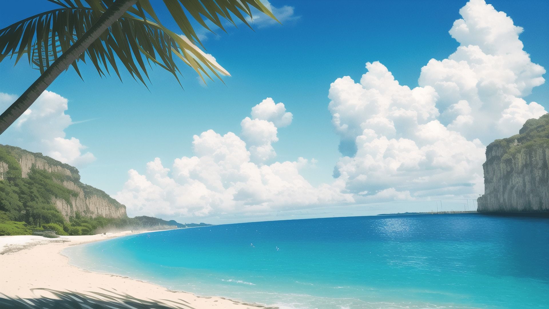 【アニメ調の自然系背景】著作権フリーの高解像度画像（100枚）