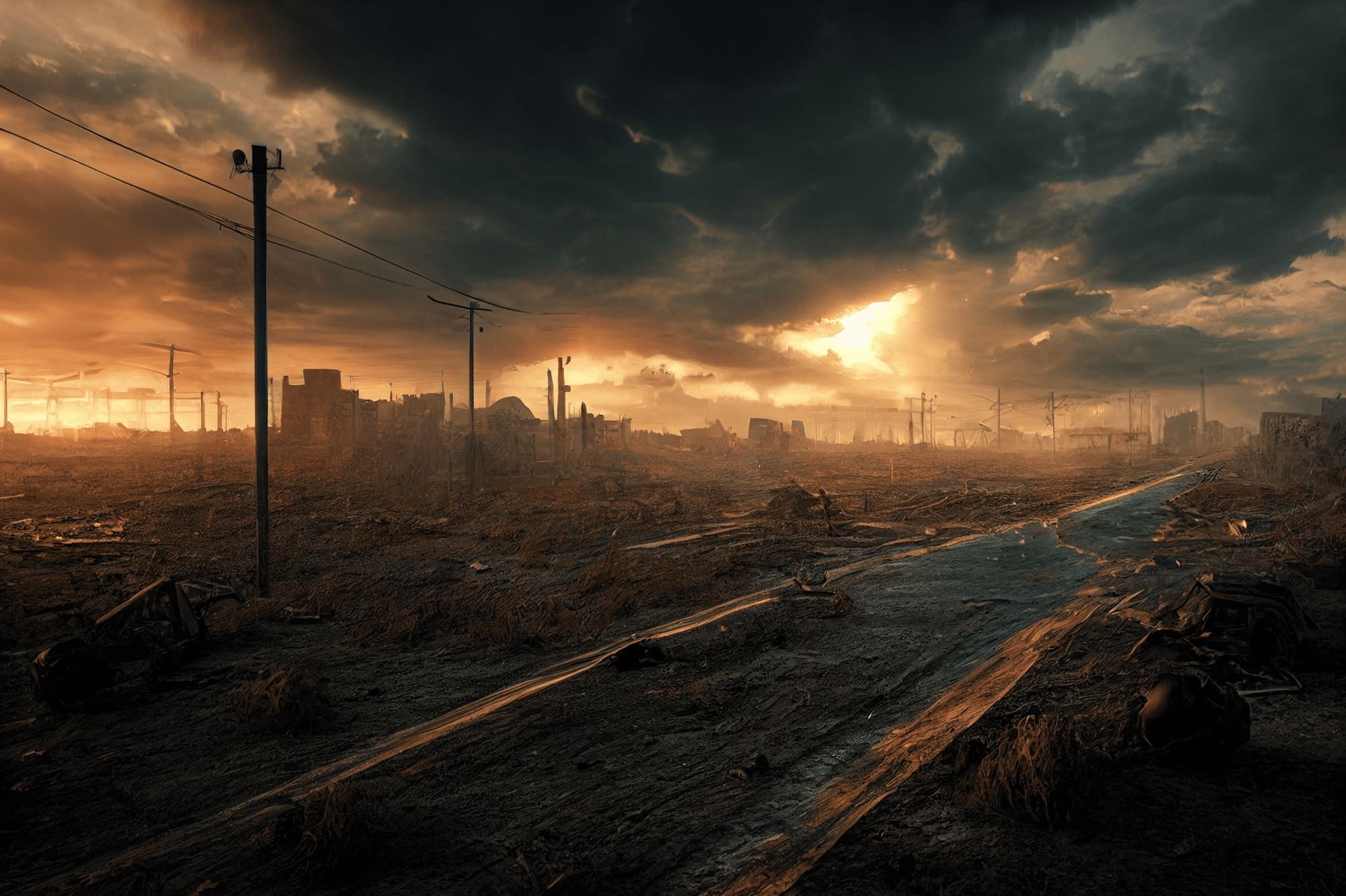 【ポストアポカリプス、廃墟背景】著作権フリーの高解像度画像（100枚）