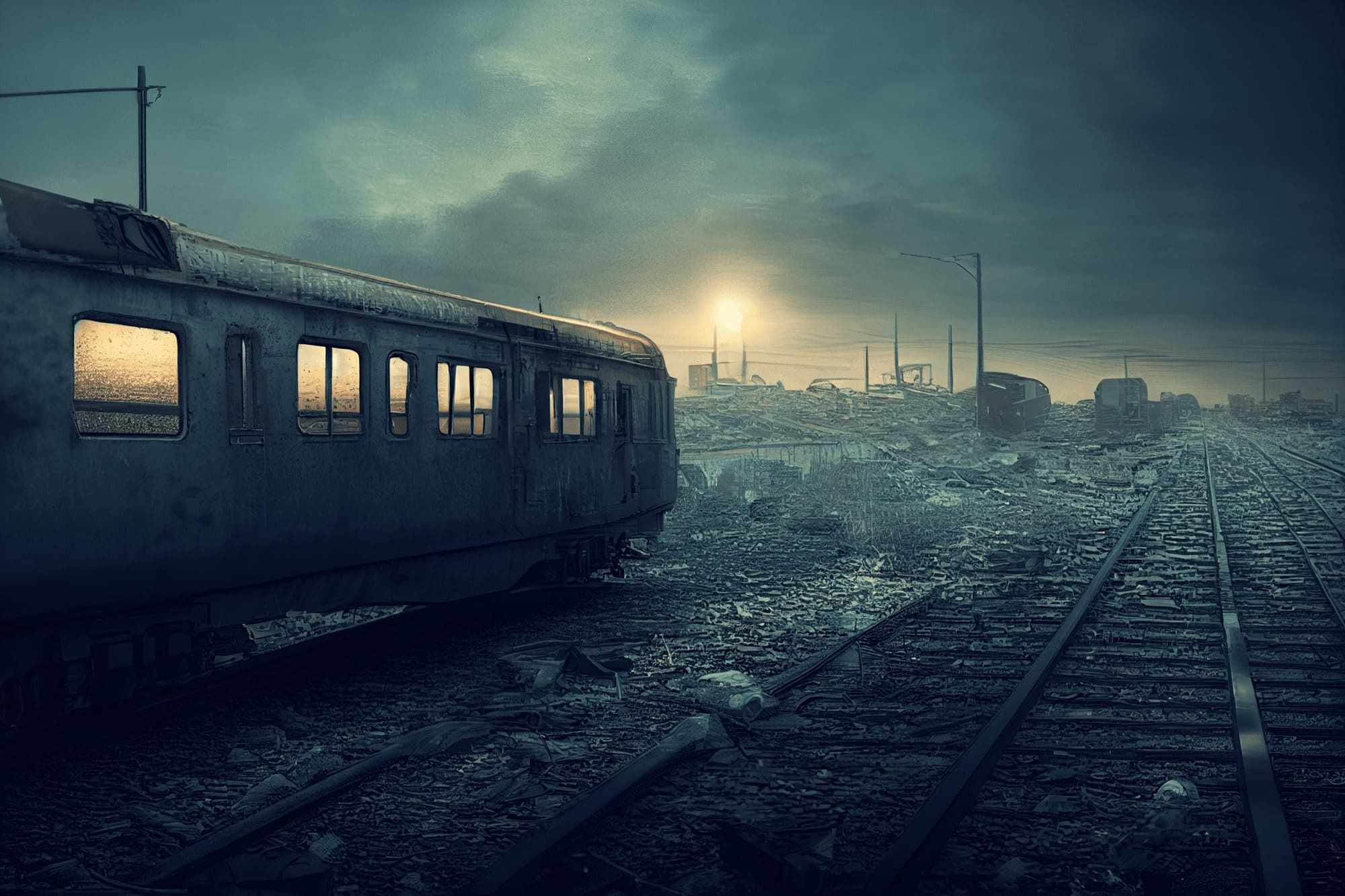 【ポストアポカリプス、廃墟背景】著作権フリーの高解像度画像（100枚）