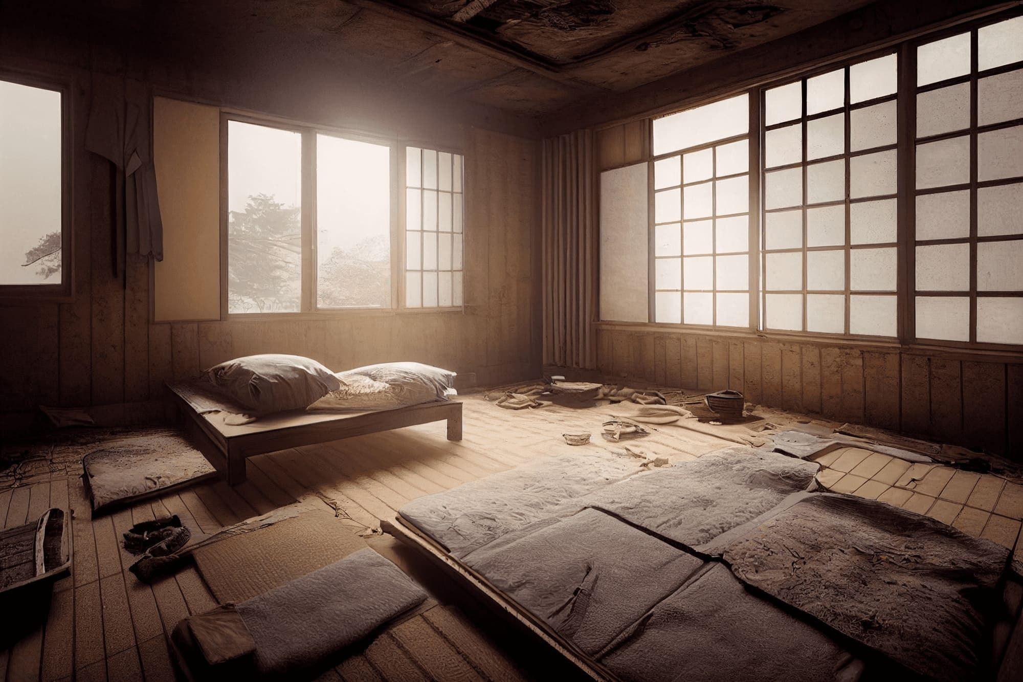 【ポストアポカリプス、廃墟背景】著作権フリーの高解像度画像（100枚）