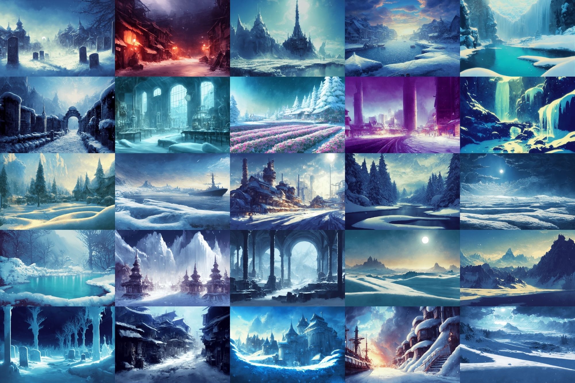 【雪の世界、雪国系背景】著作権フリーの高解像度画像（100枚）