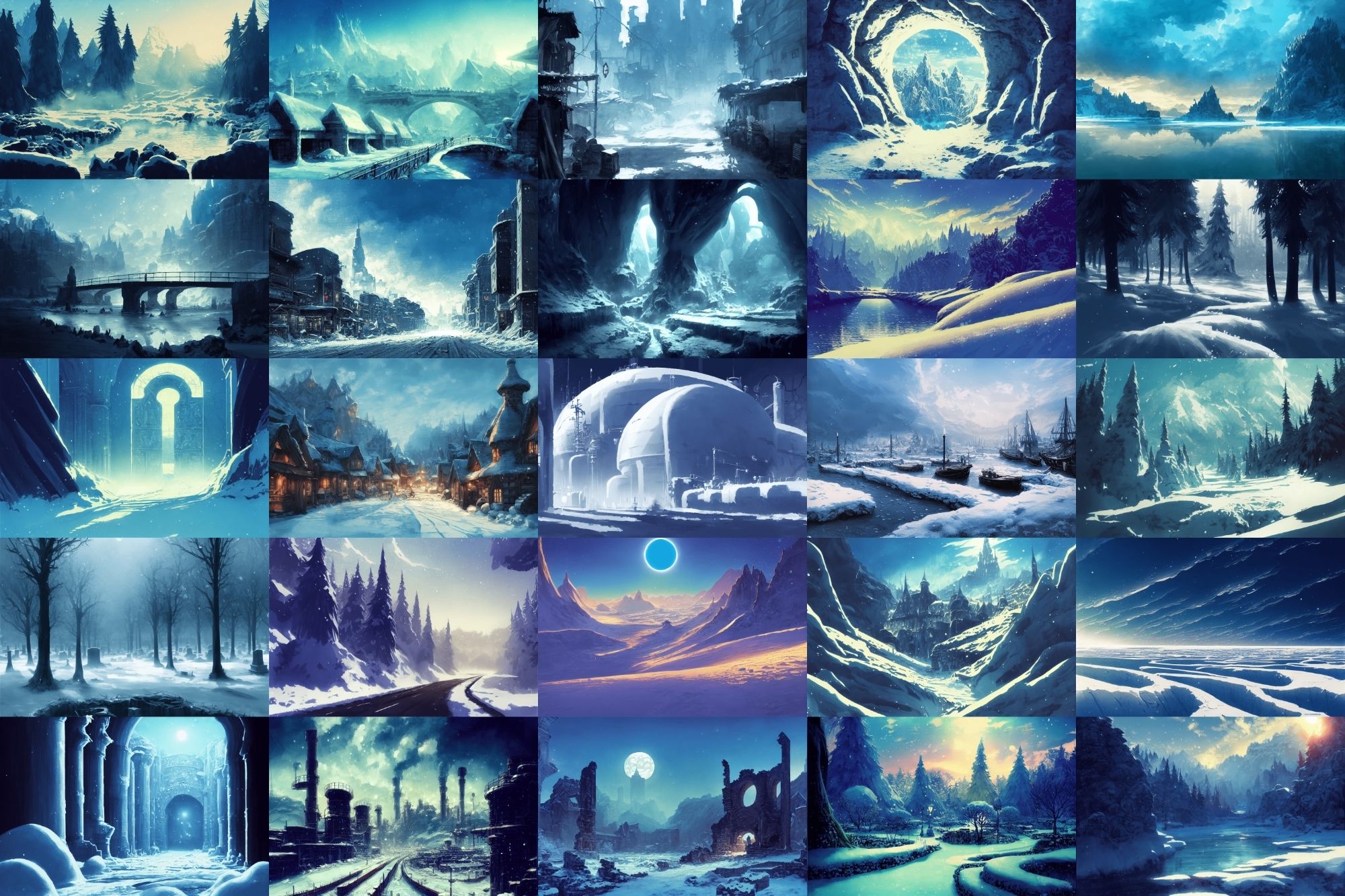 【雪の世界、雪国系背景】著作権フリーの高解像度画像（100枚）