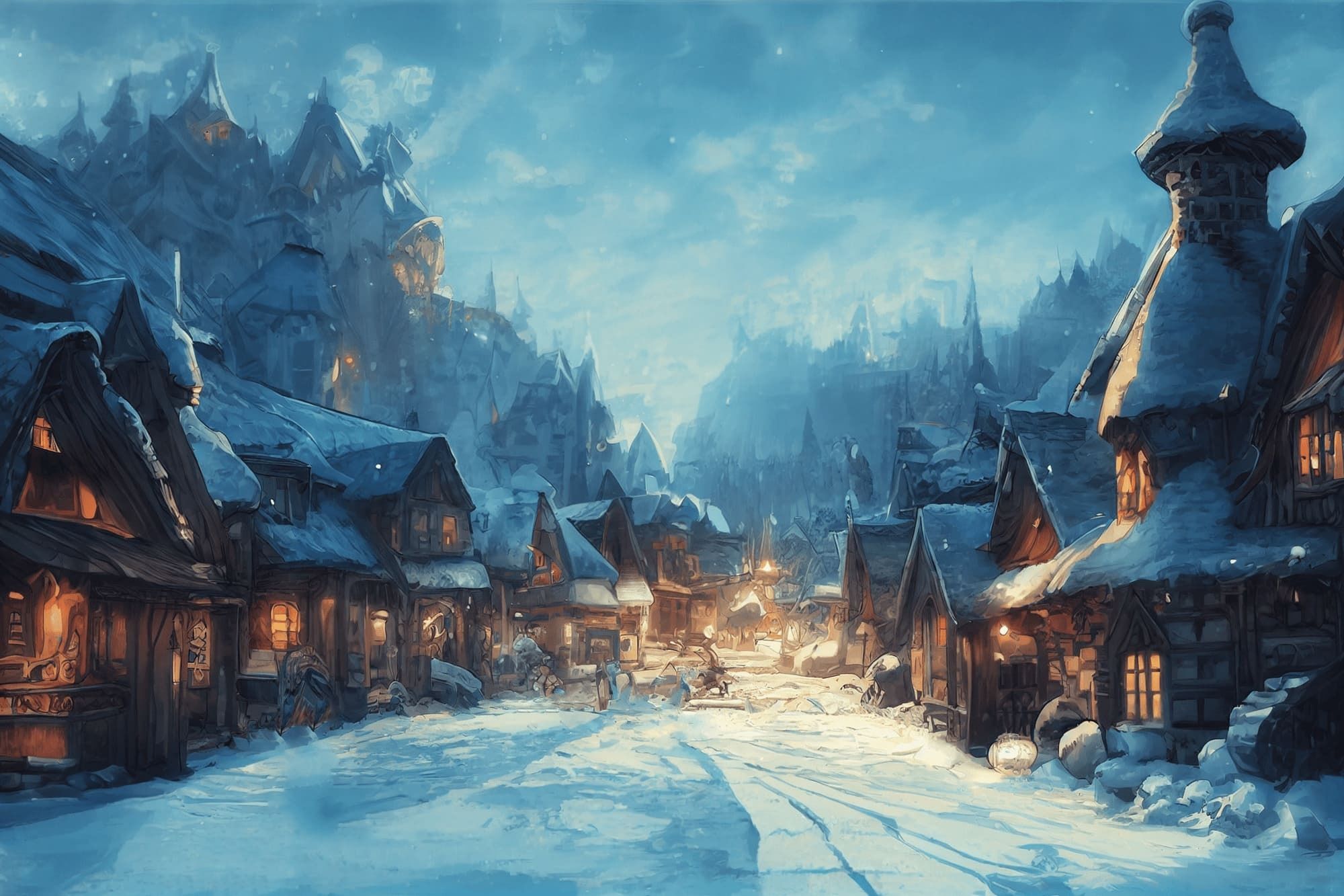 【雪の世界、雪国系背景】著作権フリーの高解像度画像（100枚）