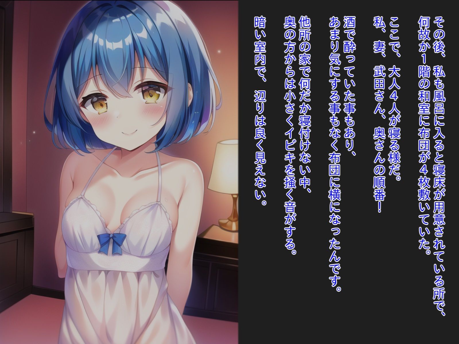 童顔天然妻は停電の暗闇の中、相手を夫だと思い込んだまま隣の旦那に孕まされる