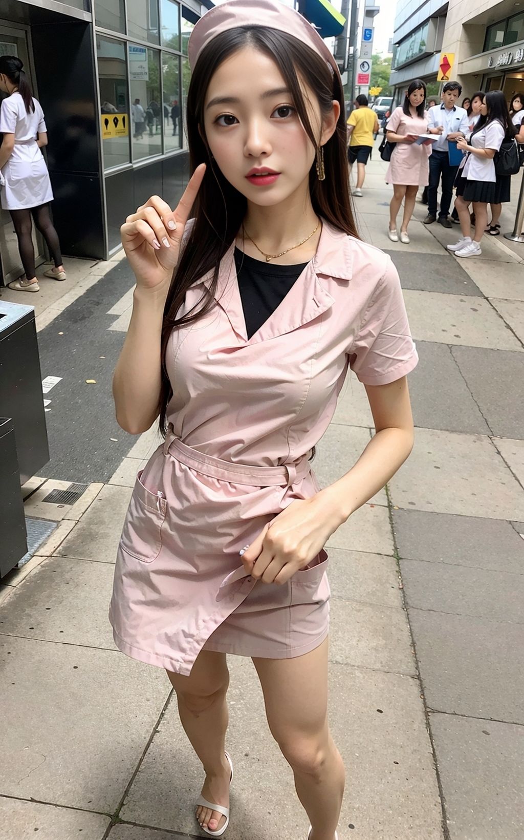 街角の輝くナースたち 133枚 ［AI美人写真集］