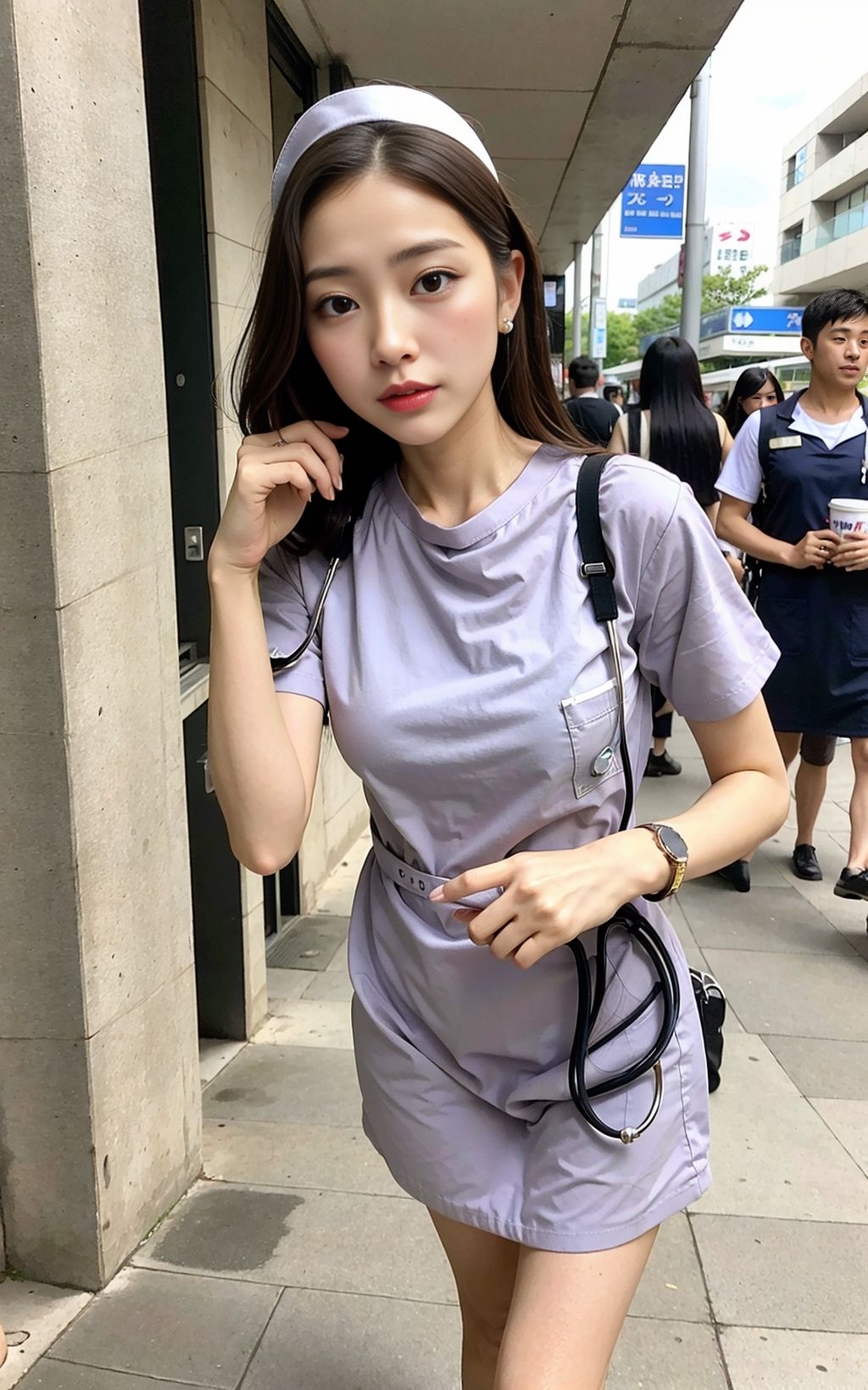 街角の輝くナースたち 133枚 ［AI美人写真集］