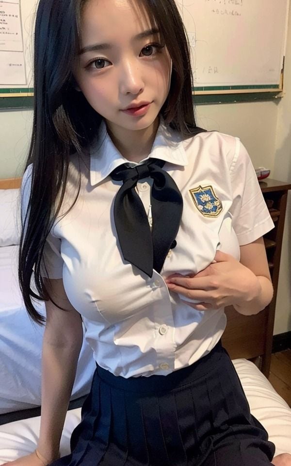 Eカップ以上〜奇跡の制服美女が脱いだ後の美乳を見逃すな