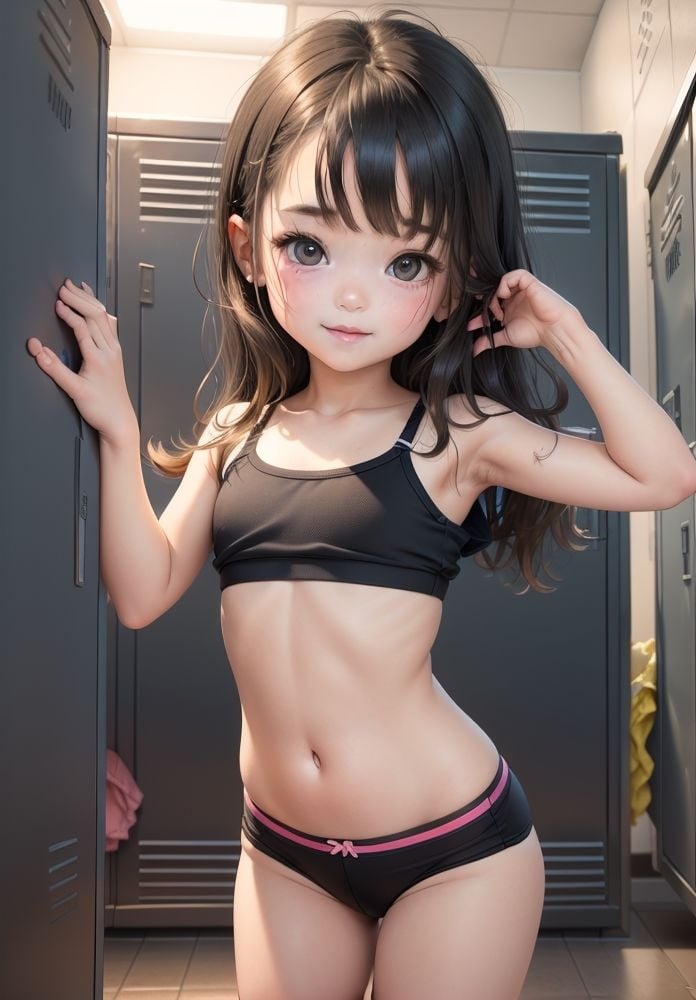 ロッカールームの少女