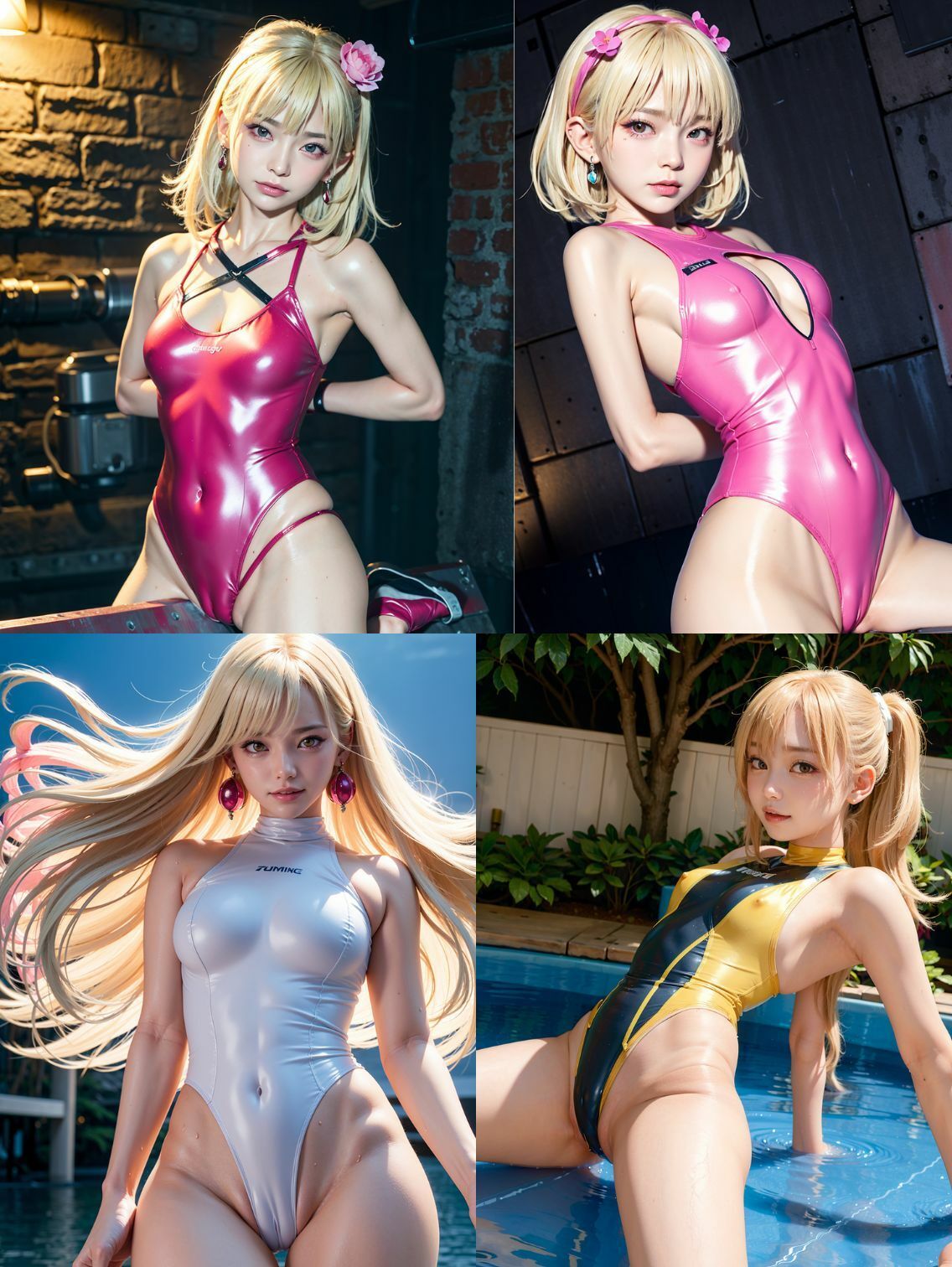 競泳水着を着せたままセックス!