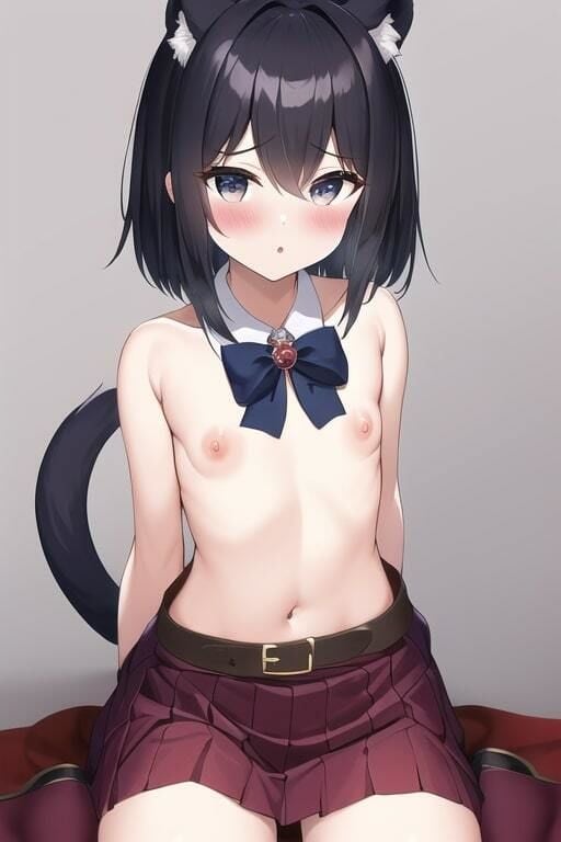 渾然一体な貧乳獣娘が交尾を知る前の純潔な身体を無意識に見せつけてしまう集