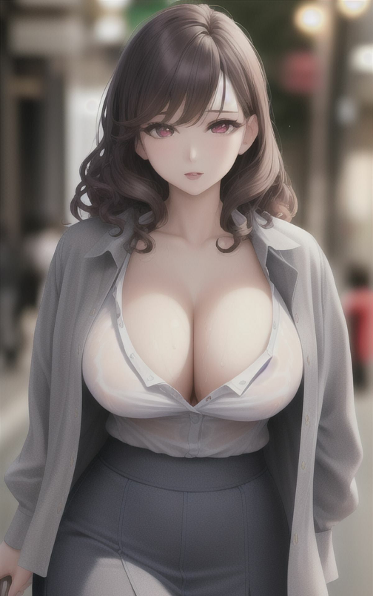 AI美女イラストvol.13街で見かけたえちえち女子