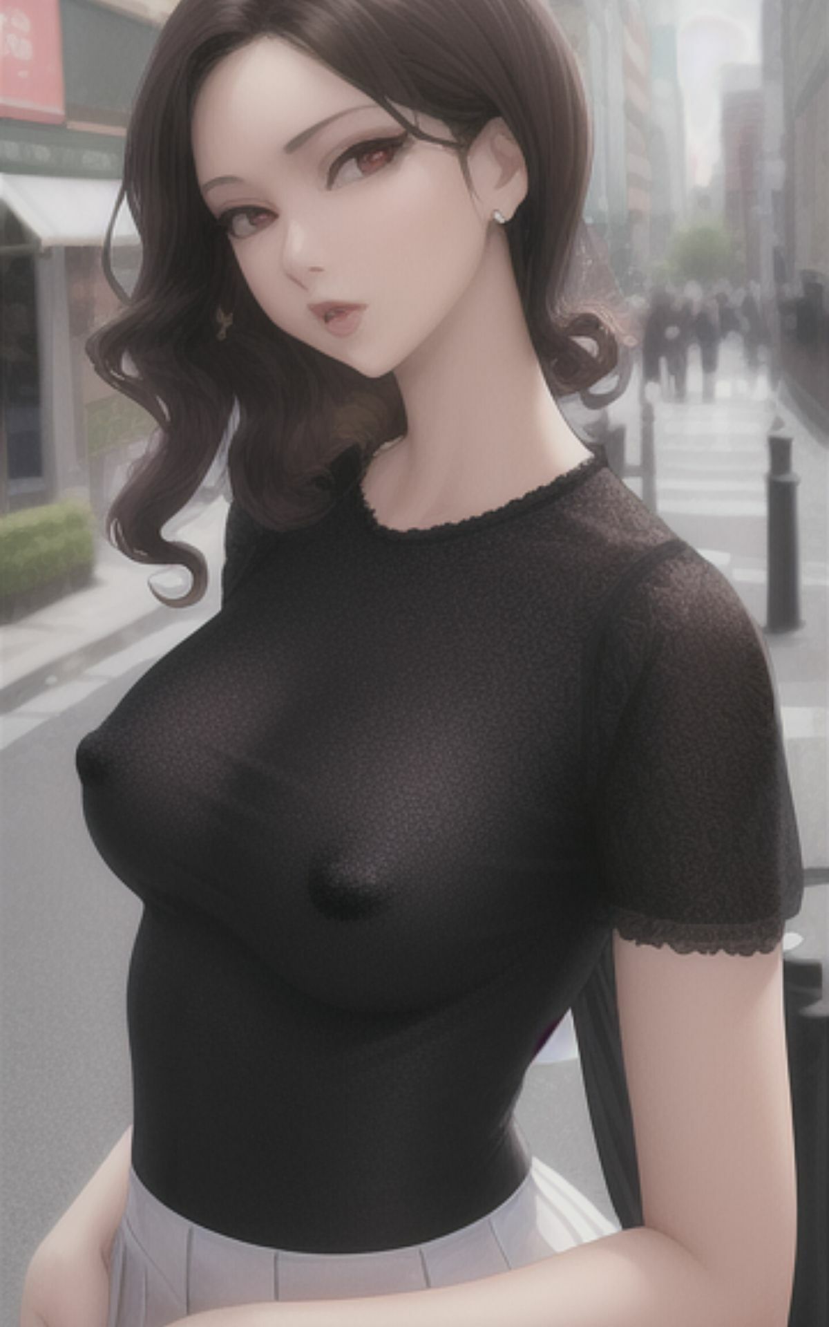 AI美女イラストvol.13街で見かけたえちえち女子