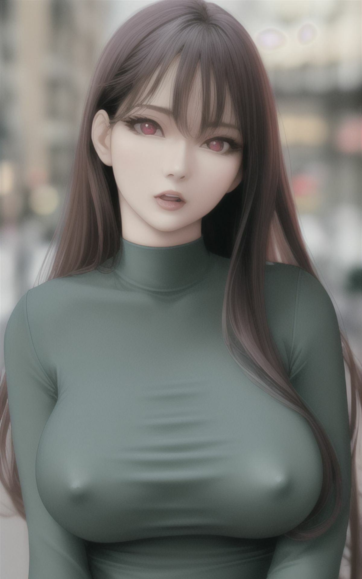 AI美女イラストvol.13街で見かけたえちえち女子