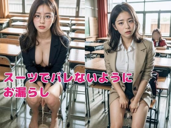 巨乳女教師のおもらし放尿