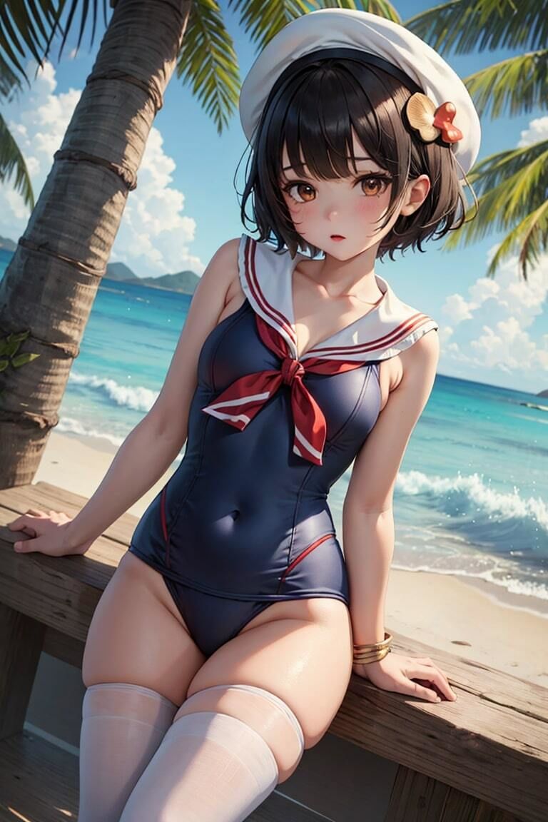 セーラー水着少女サンシャイン