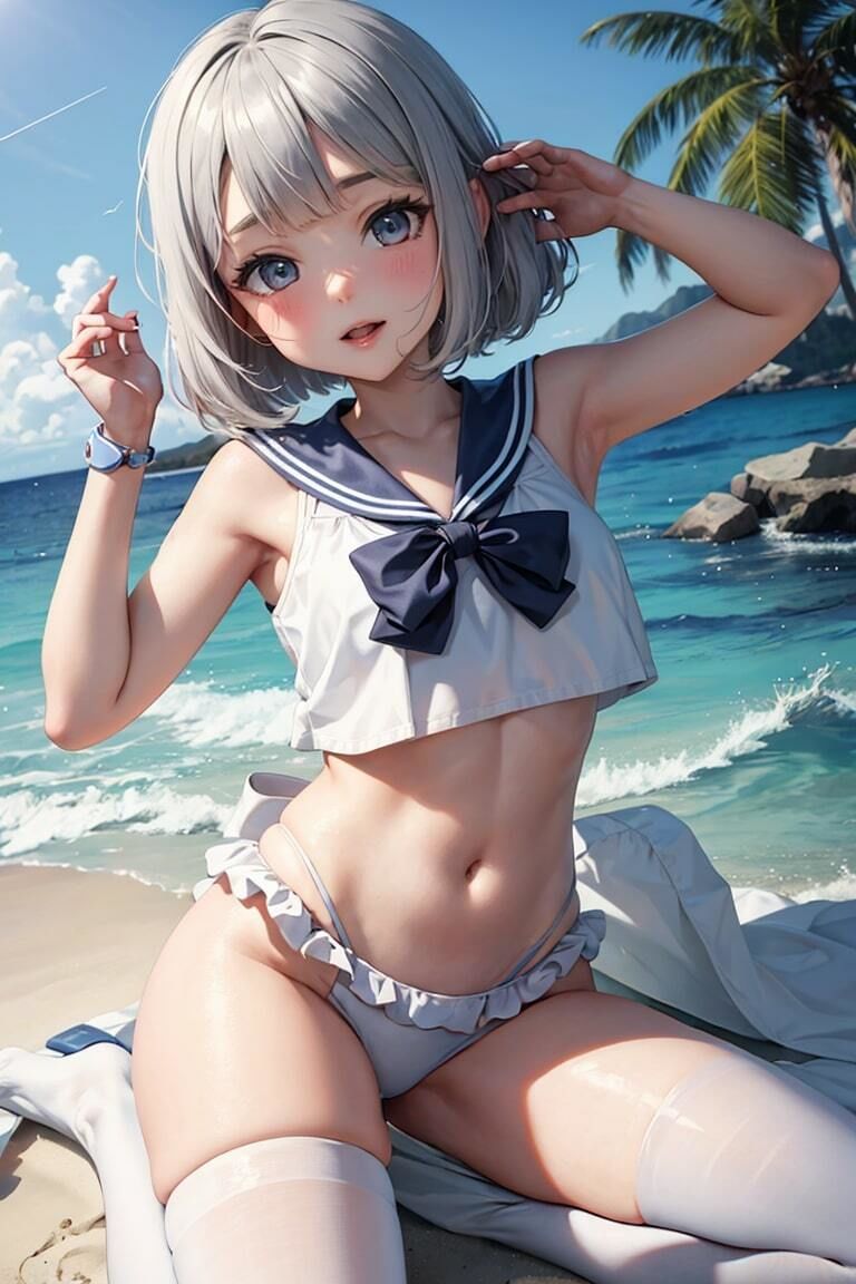 セーラー水着少女サンシャイン