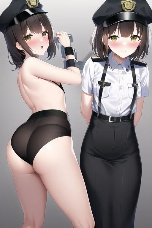 コスプレ大好きな貧乳JKが警察官に変身するも逆に身体検査されてしまう集