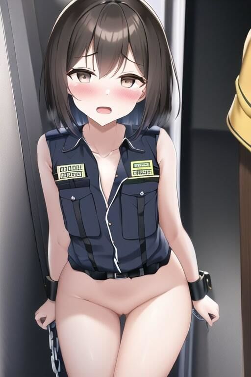 コスプレ大好きな貧乳JKが警察官に変身するも逆に身体検査されてしまう集