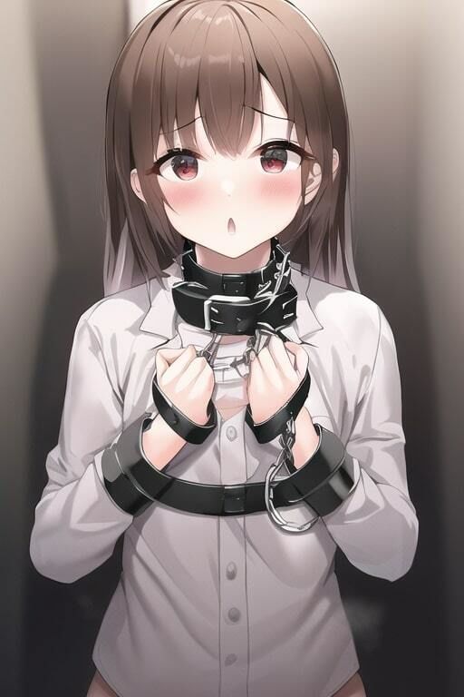 華奢で弱そうな貧乳娘が手錠や鎖でオーバーキルレベルに拘束されてしまう集