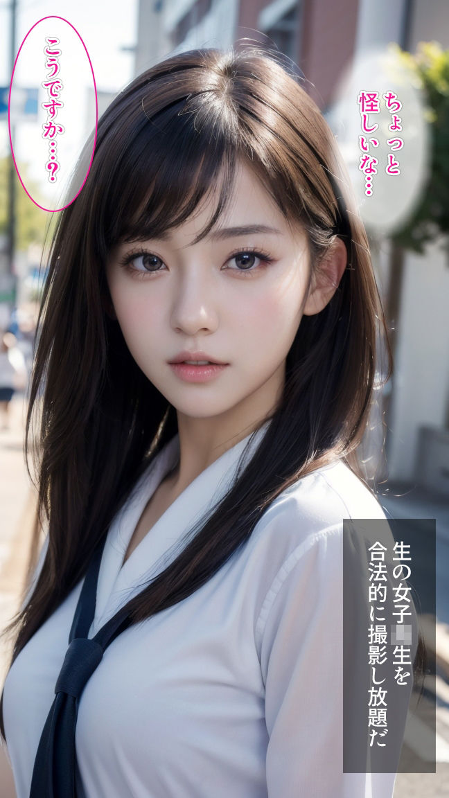 セリフ付着エロ・JKを騙して撮影会!