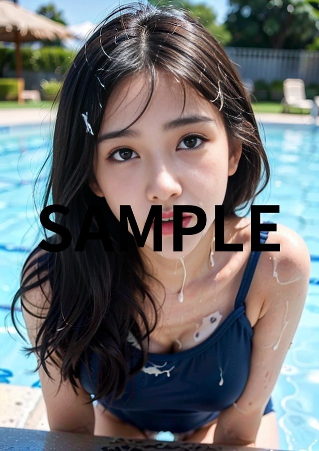 スク水女子校生にぶっかけ