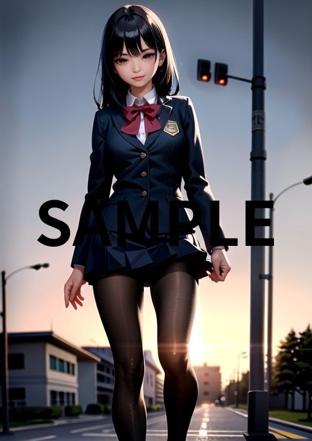 黒パンストJK