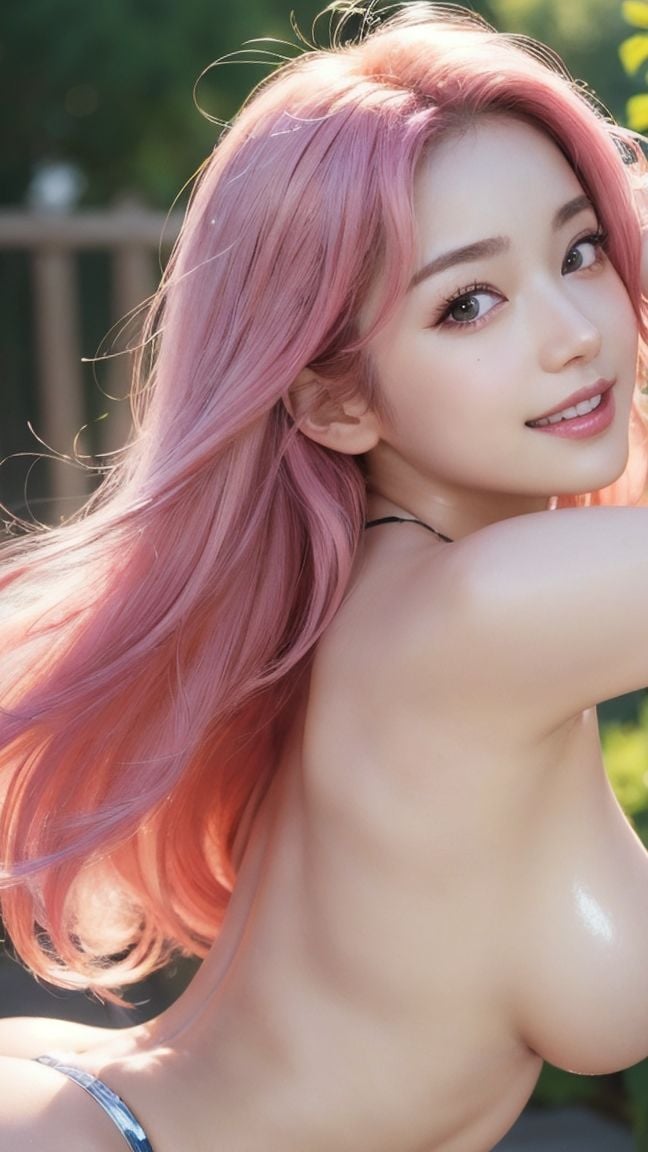 ピンクヘアー総集編・ソフトコア・ピンクな髪とピンクの乳首・フェラチオ